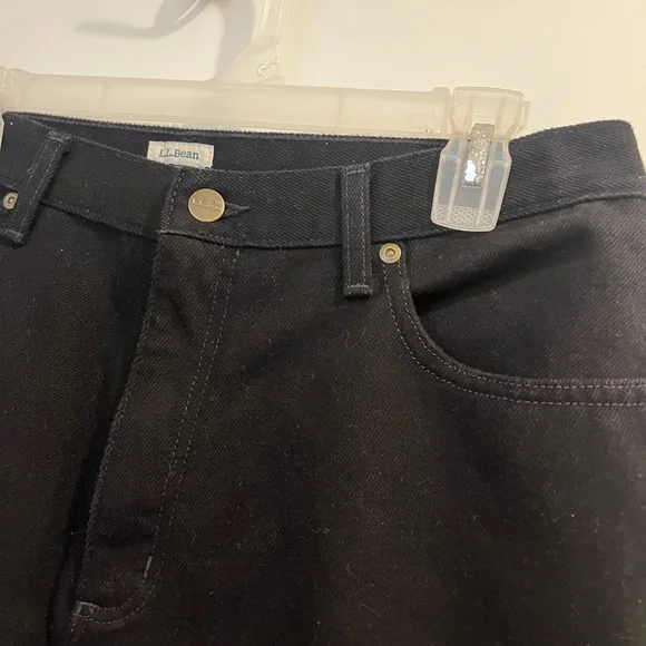 LL Bean Jeans Women 14 Reg Original Relaxed Fit Black 100% Cotton Vintage NWOT - Picture 4 of 12